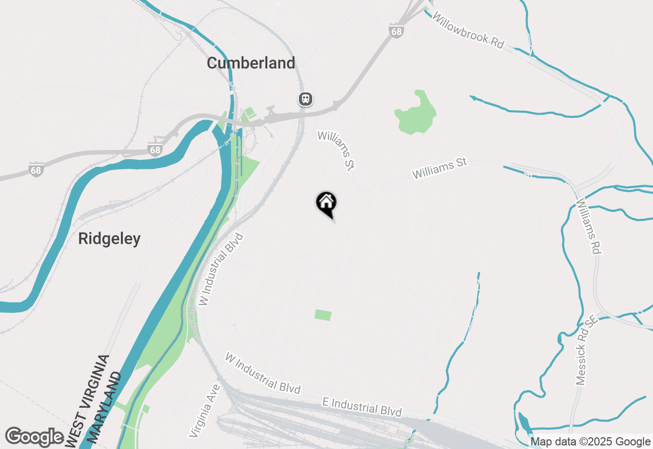 Map of 640 Hill Top Drive, Cumberland, MD 21502