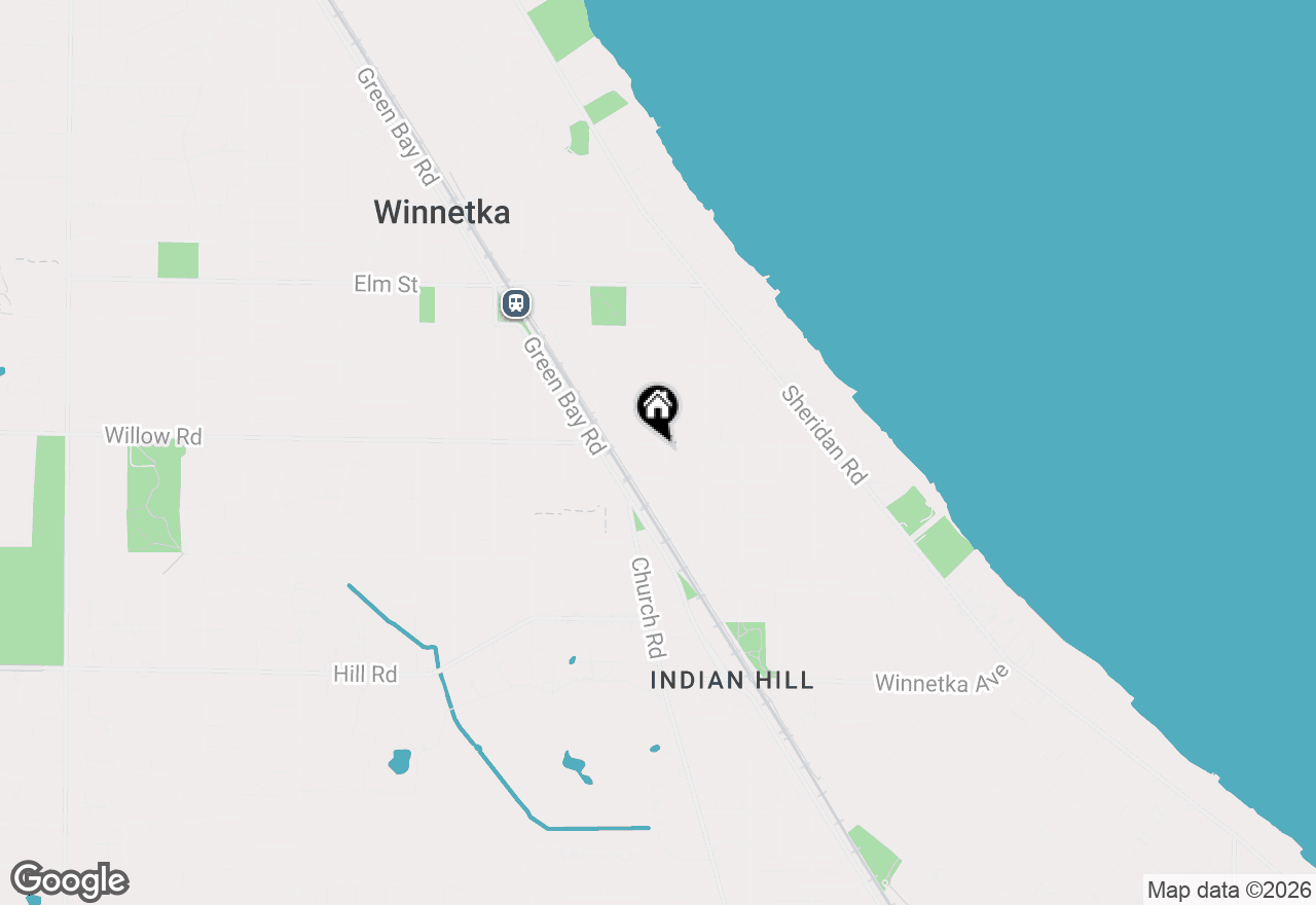 Map of 590 Willow Road, Winnetka, IL 60093