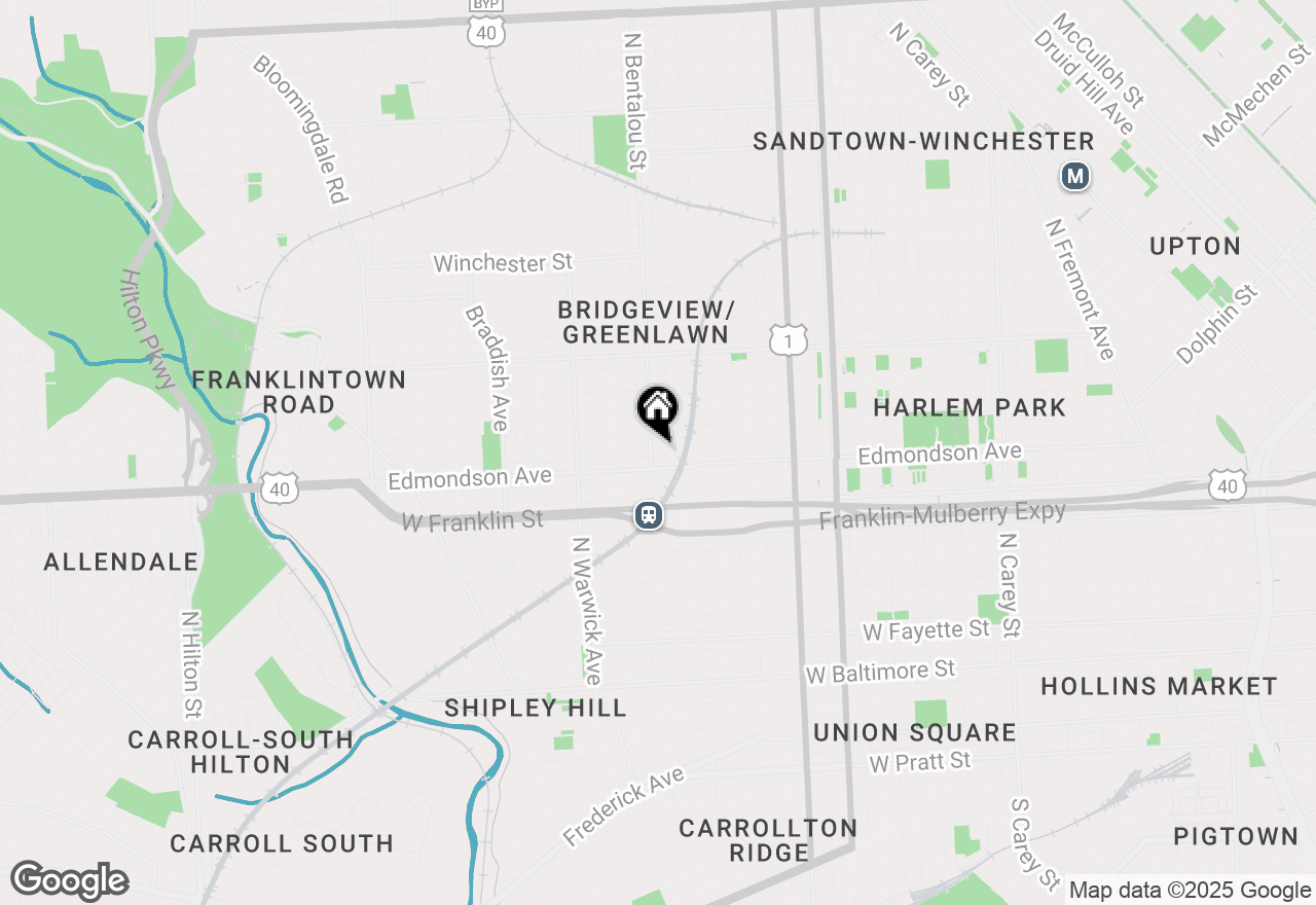 Map of 605 N Bentalou Street, Baltimore, MD 21216