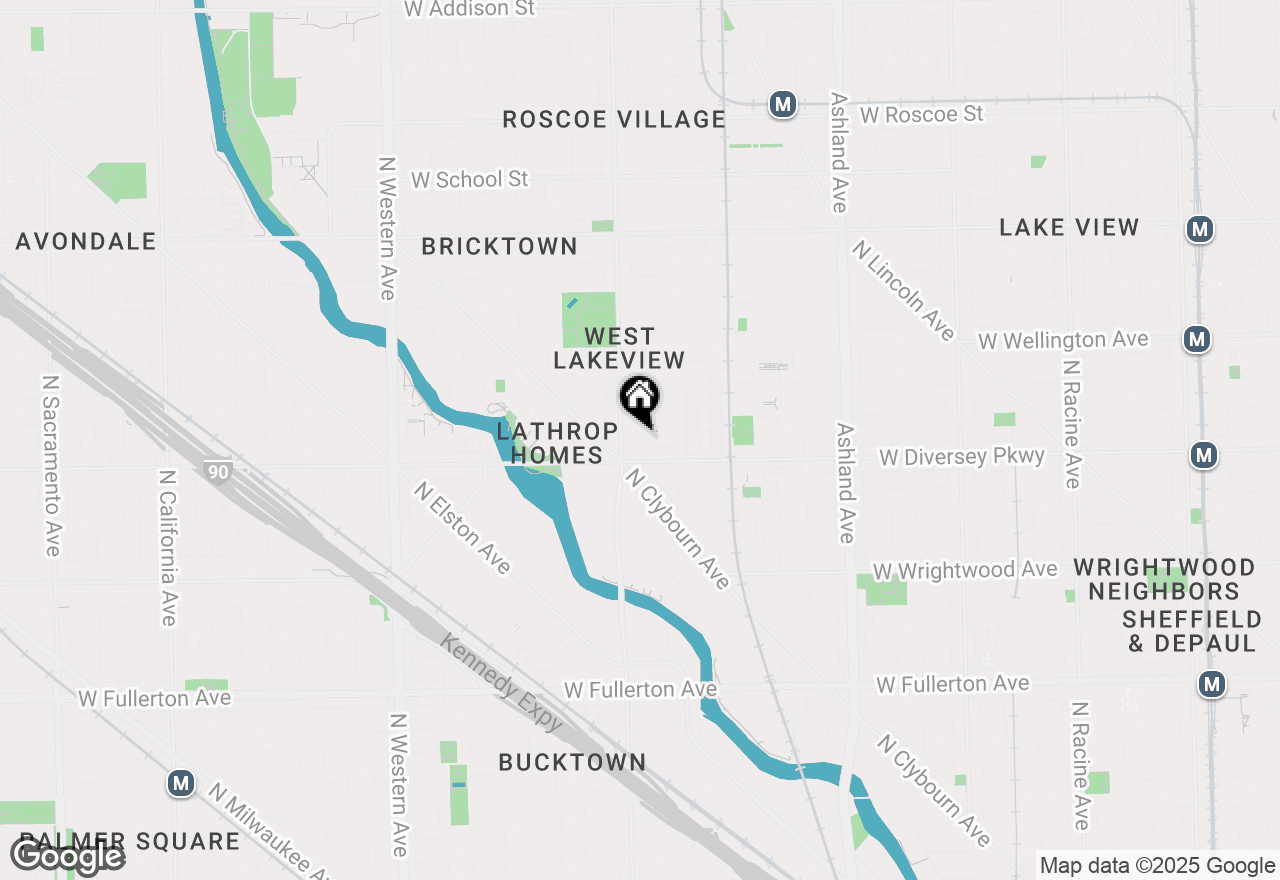 Map of 1941 W Wolfram Street, Chicago, IL 60657