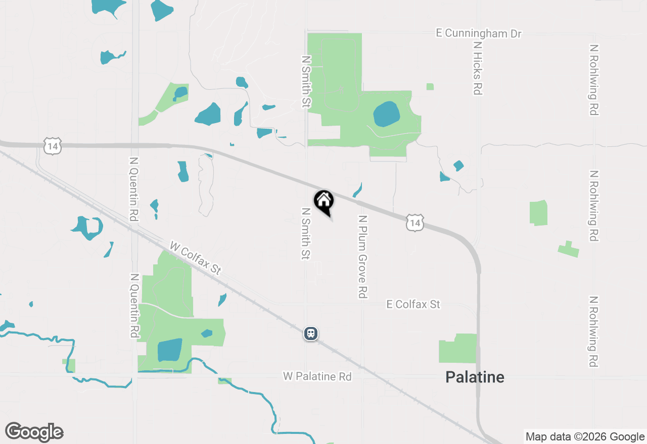 Map of 505 N Easy Street, Palatine, IL 60067