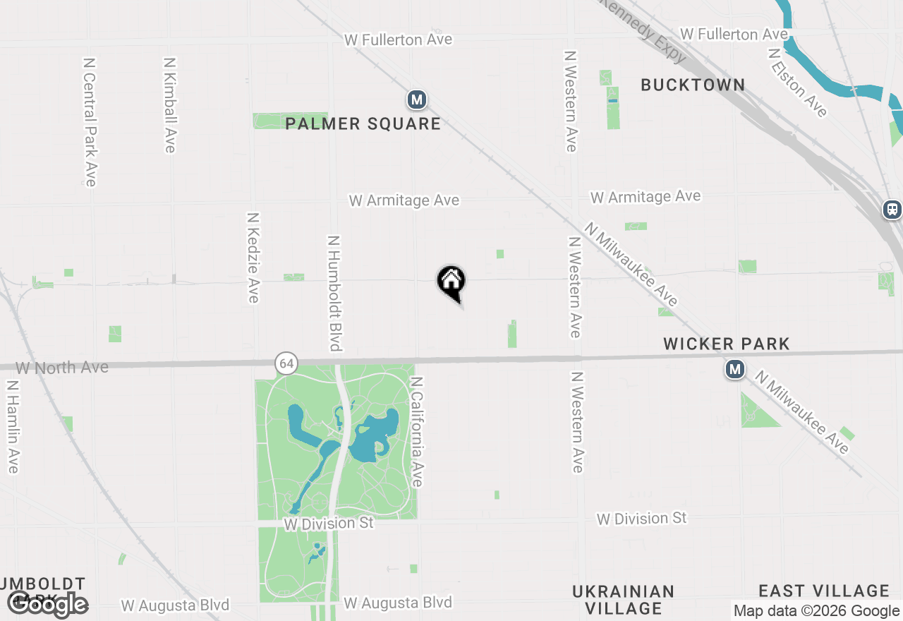 Map of 1712 N Washtenaw Avenue #GARDEN, Chicago, IL 60647