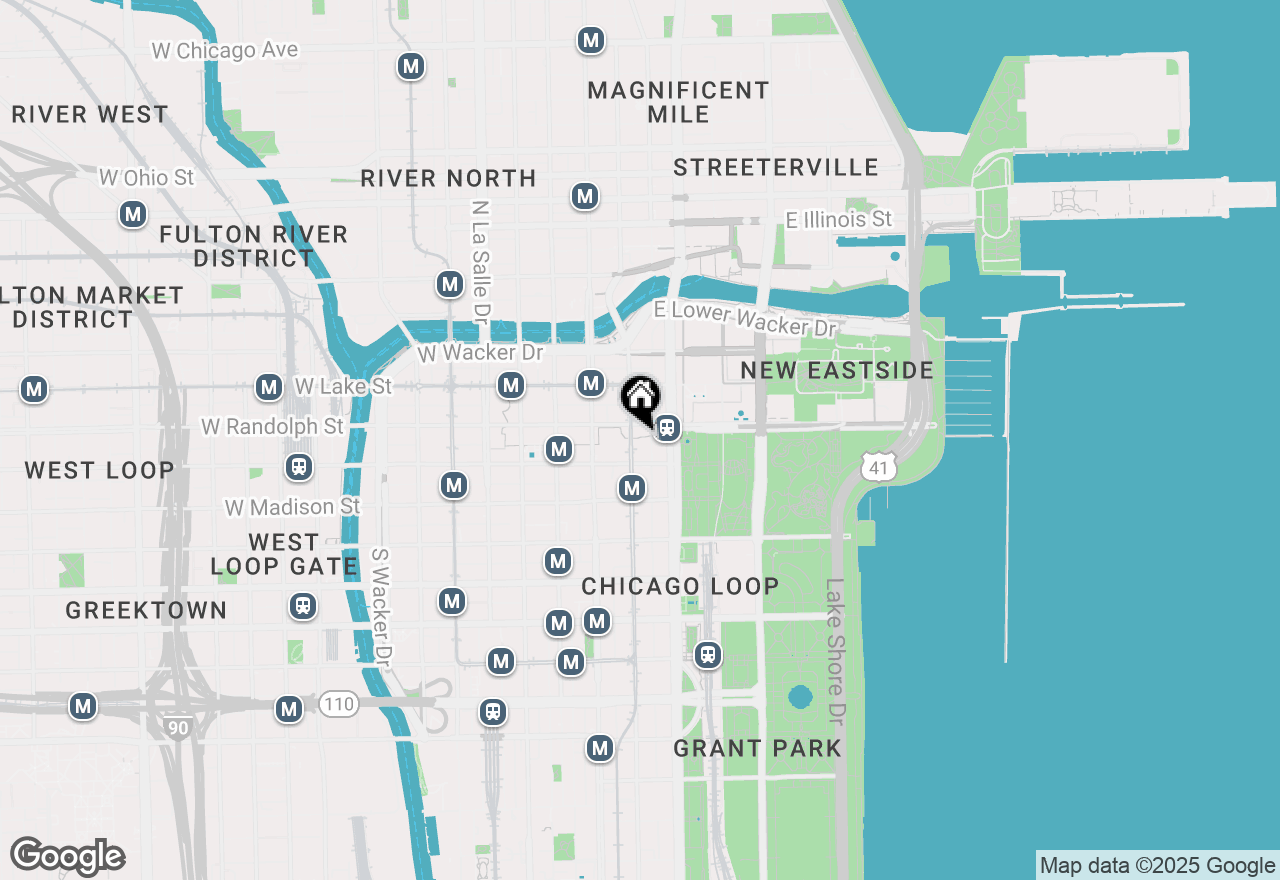 Map of 130 N Garland Court #3705, Chicago, IL 60602