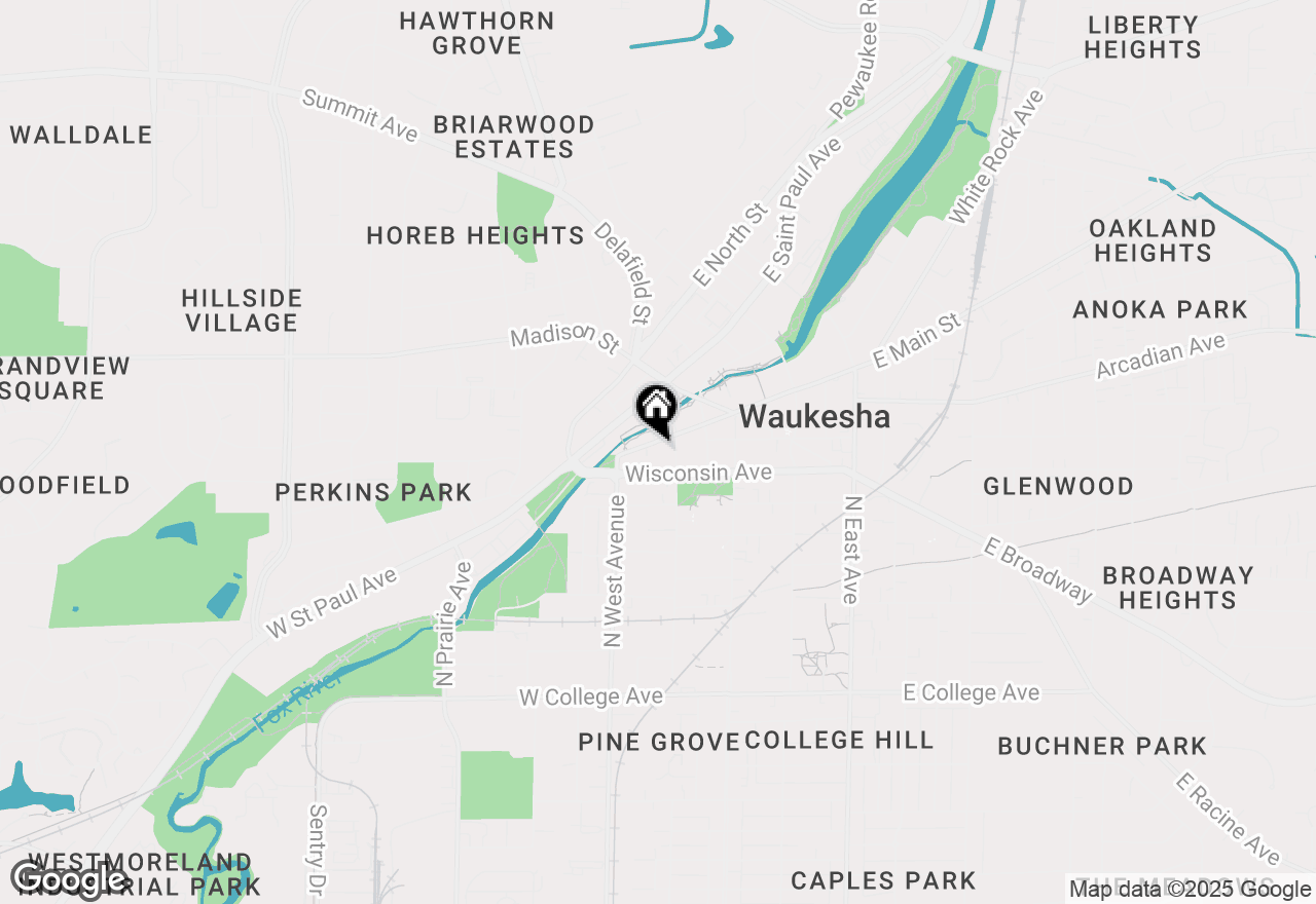 Map of 431 W Main St, Waukesha, WI 53186