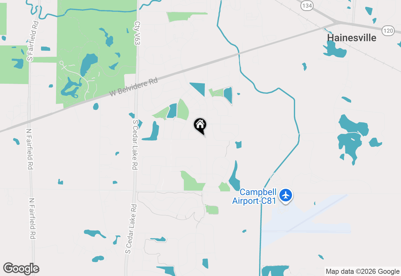 Map of 799 S Waterbury Drive, Round Lake, IL 60073