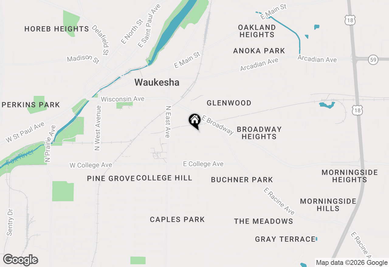 Map of 400 Mccall St #404, Waukesha, WI 53186