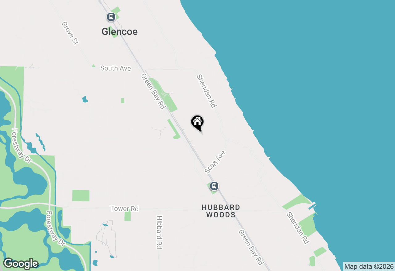 Map of 257 Woodlawn Avenue, Winnetka, IL 60093