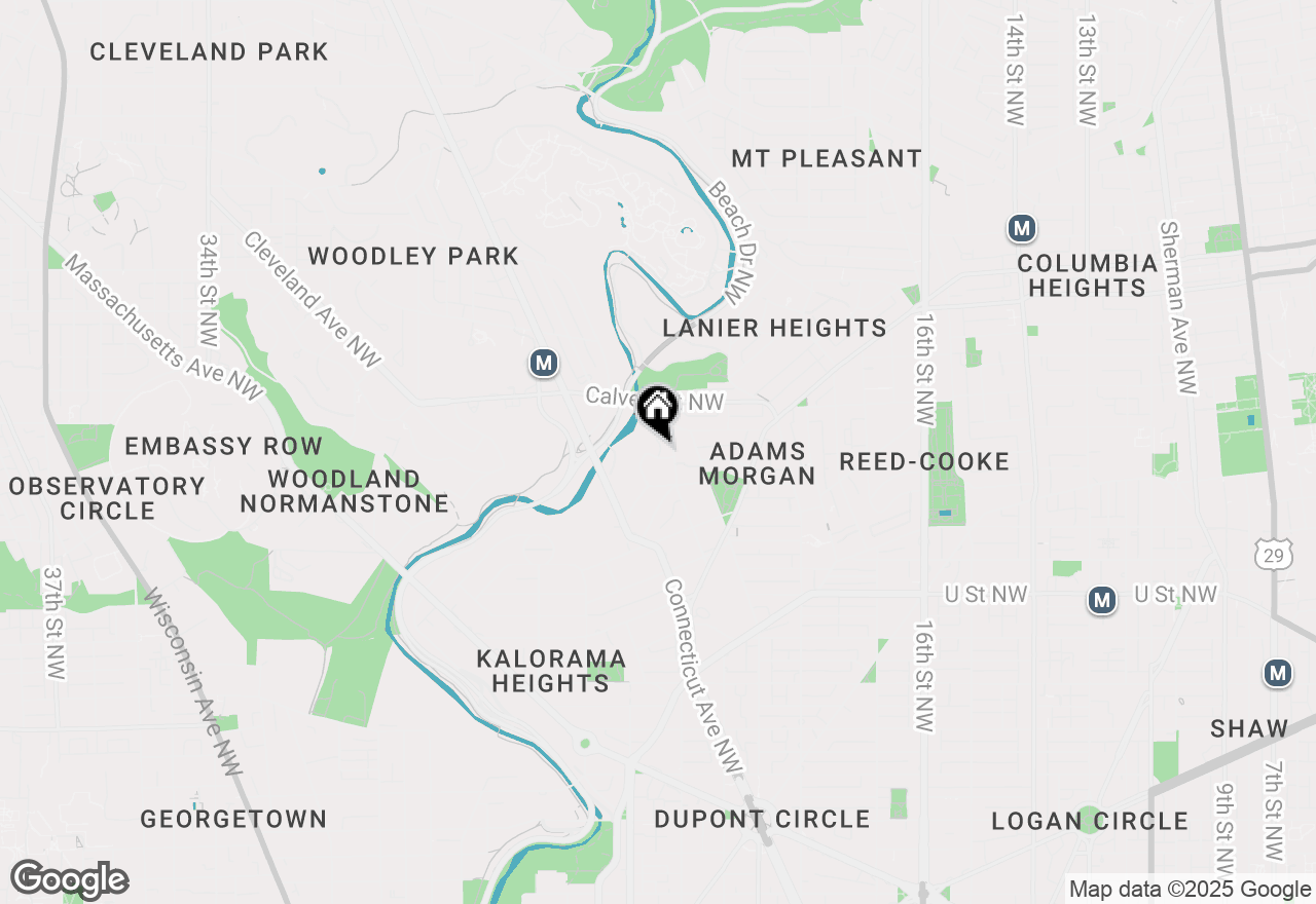 Map of 2015 Allen Place Nw, Washington, DC 20009