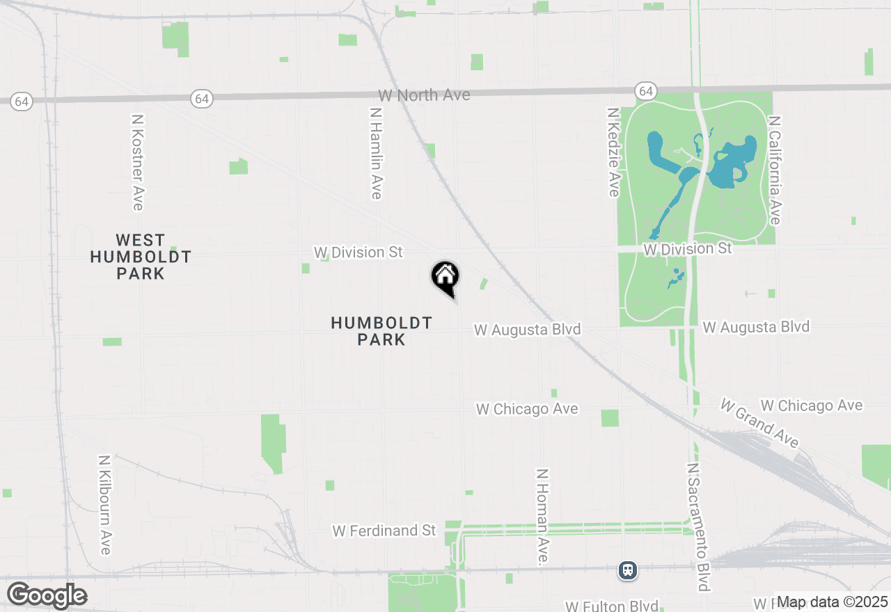 Map of 1039 N Monticello Avenue, Chicago, IL 60651