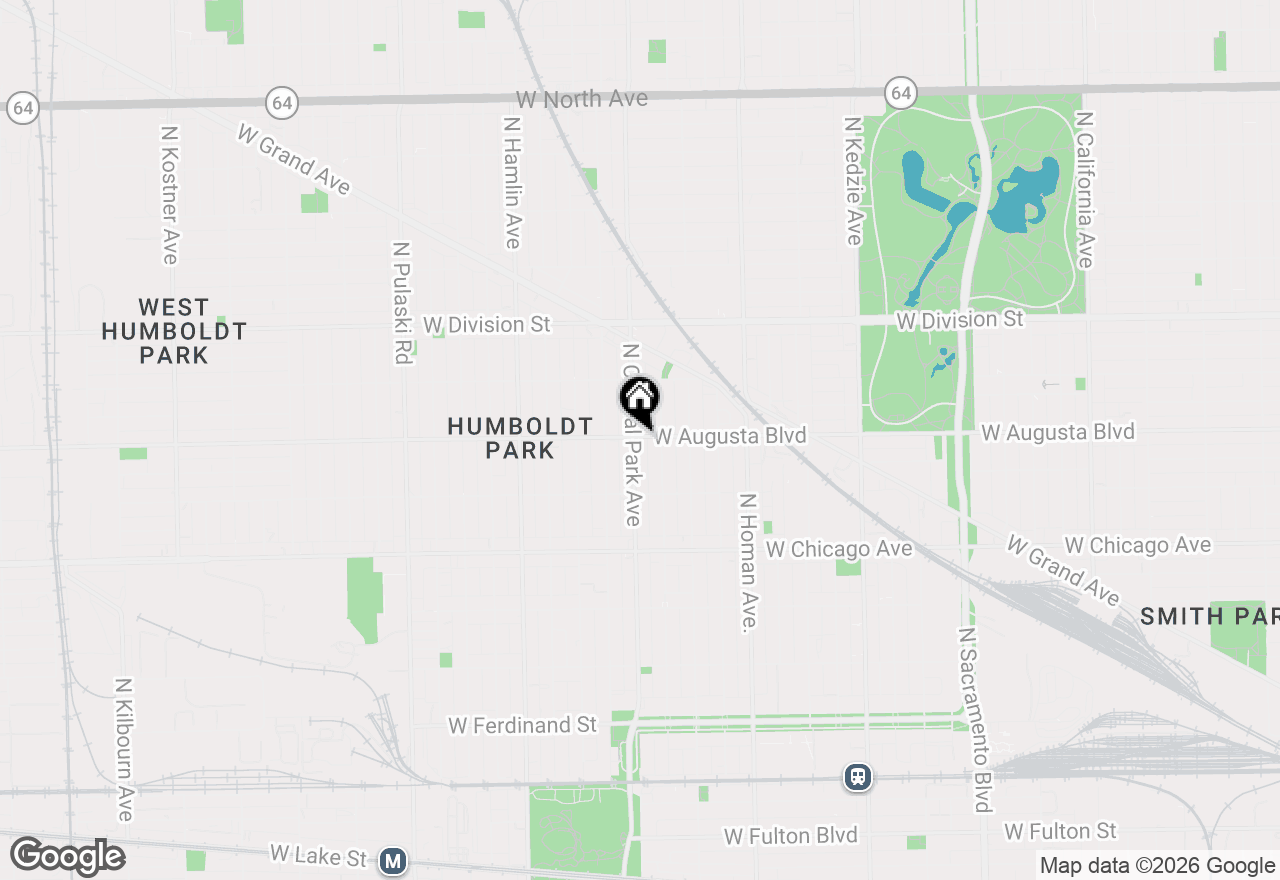 Map of 957 N Central Park Avenue #2, Chicago, IL 60651