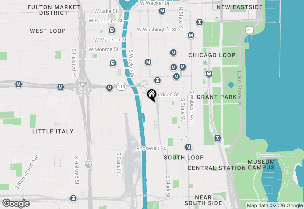 Map of 701 S Wells Street #2303, Chicago, IL 60607