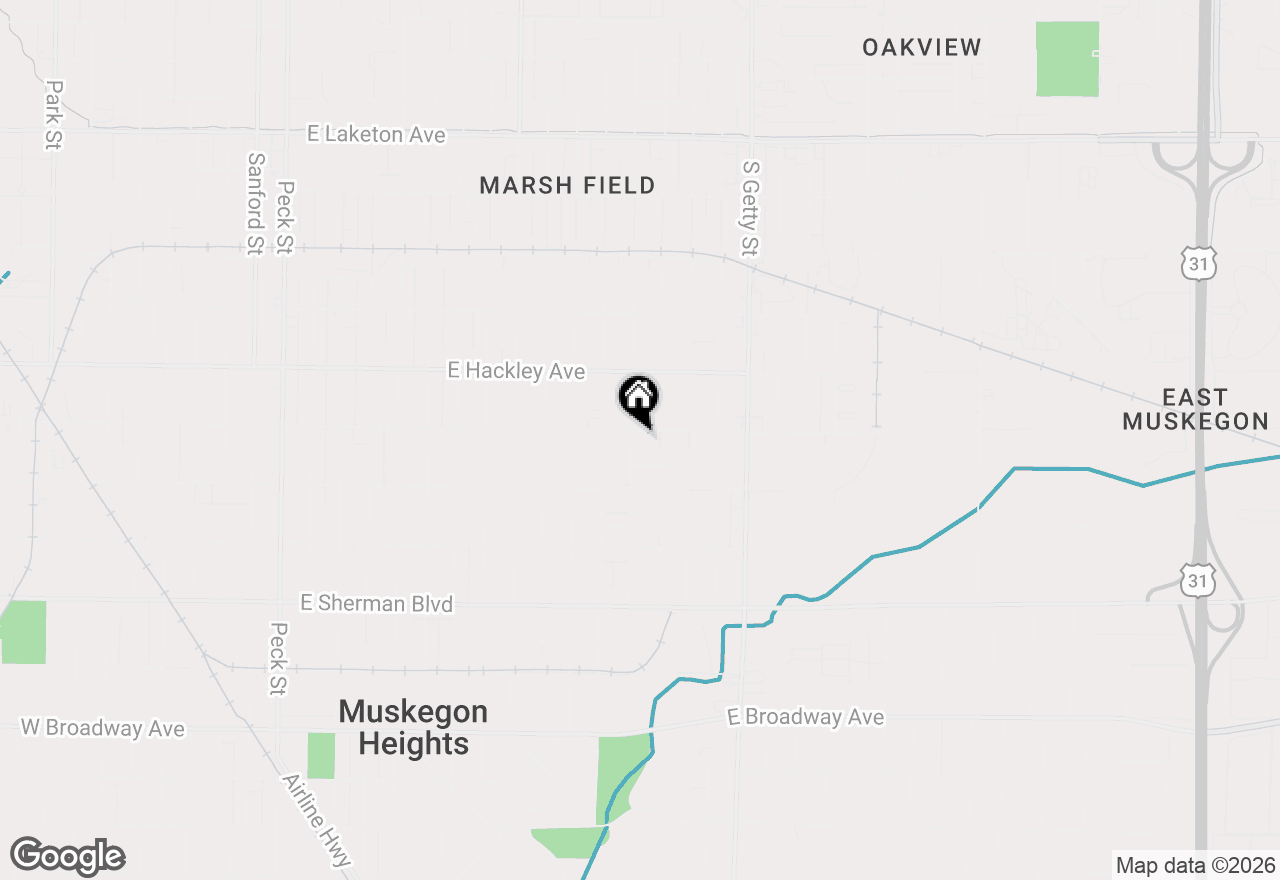 Map of 2304 Dyson Street, Muskegon Heights, MI 49444