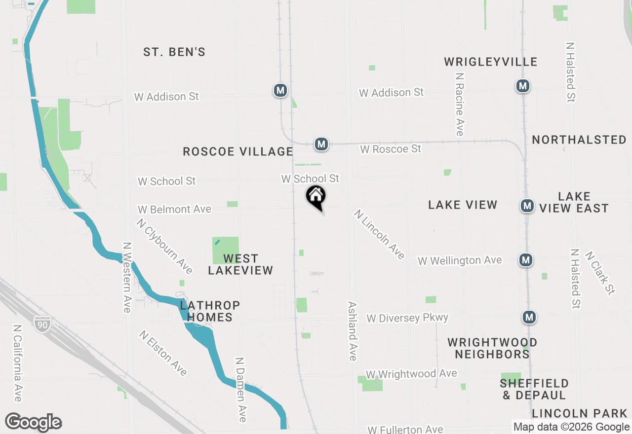 Map of 1710 W Fletcher Street, Chicago, IL 60657