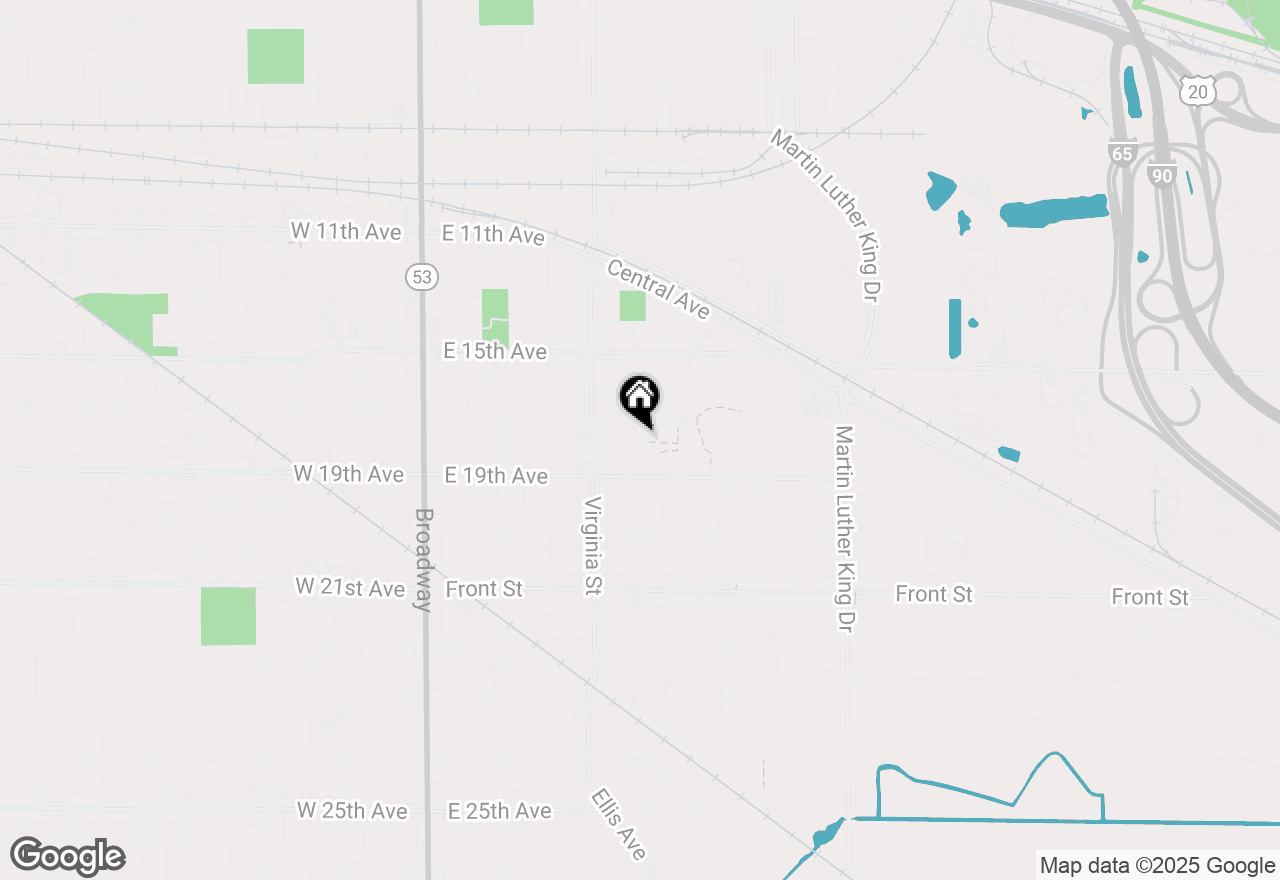 Map of 1734 Georgia Street, Gary, IN 46407