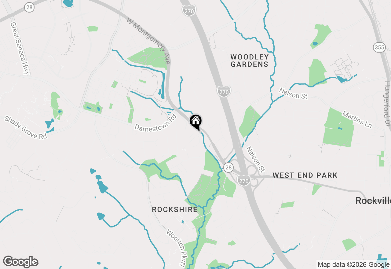 Map of 105 Crofton Hill Lane, Rockville, MD 20850