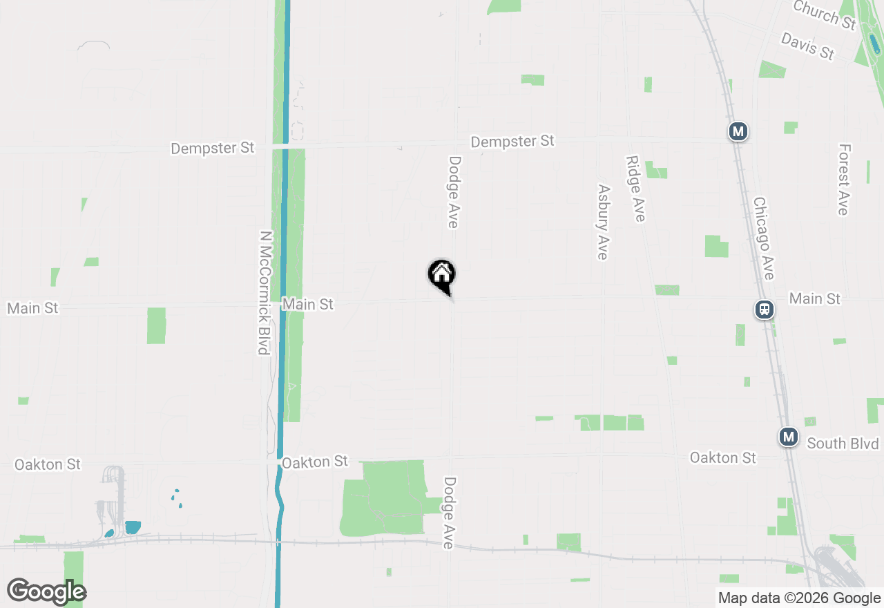 Map of 801 Hinman Avenue #1, Evanston, IL 60202