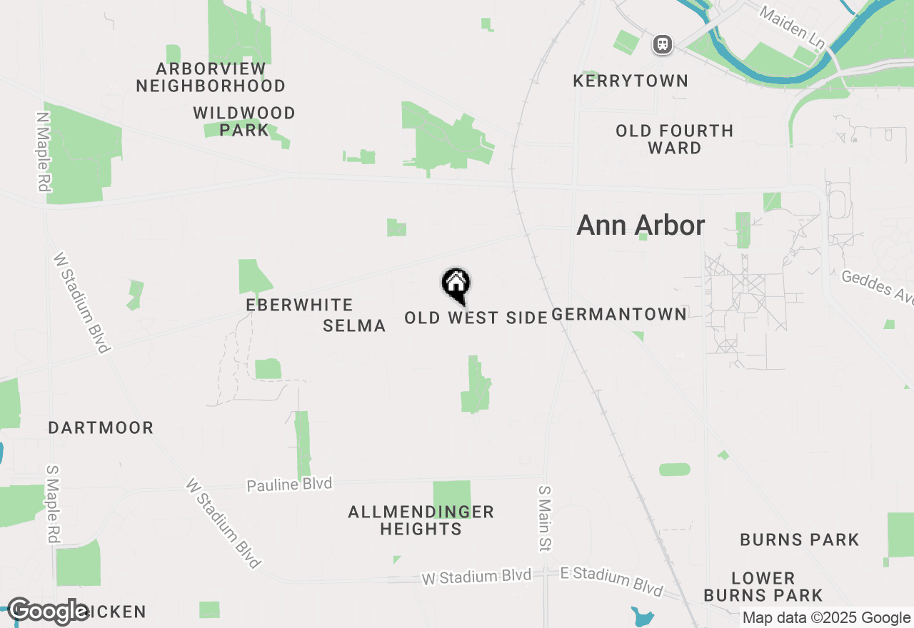 Map of 615 / 617 W Jefferson Street, Ann Arbor, MI 48103