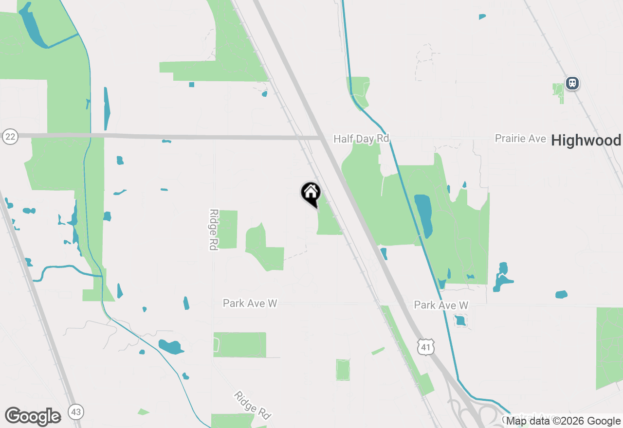 Map of 2325 Shady Lane, Highland Park, IL 60035