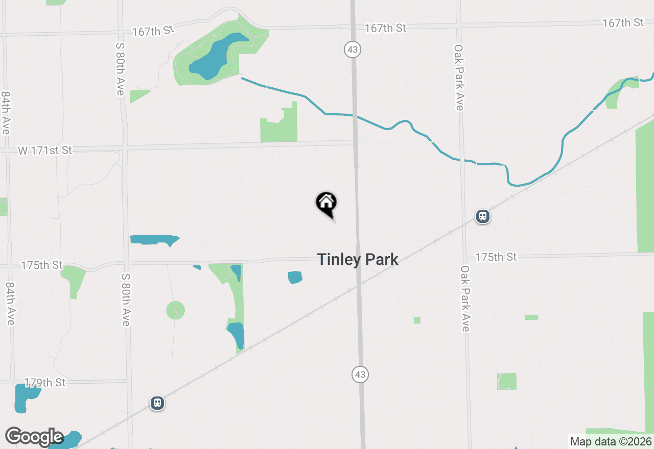 Map of 7274 W 174 Street, Tinley Park, IL 60477
