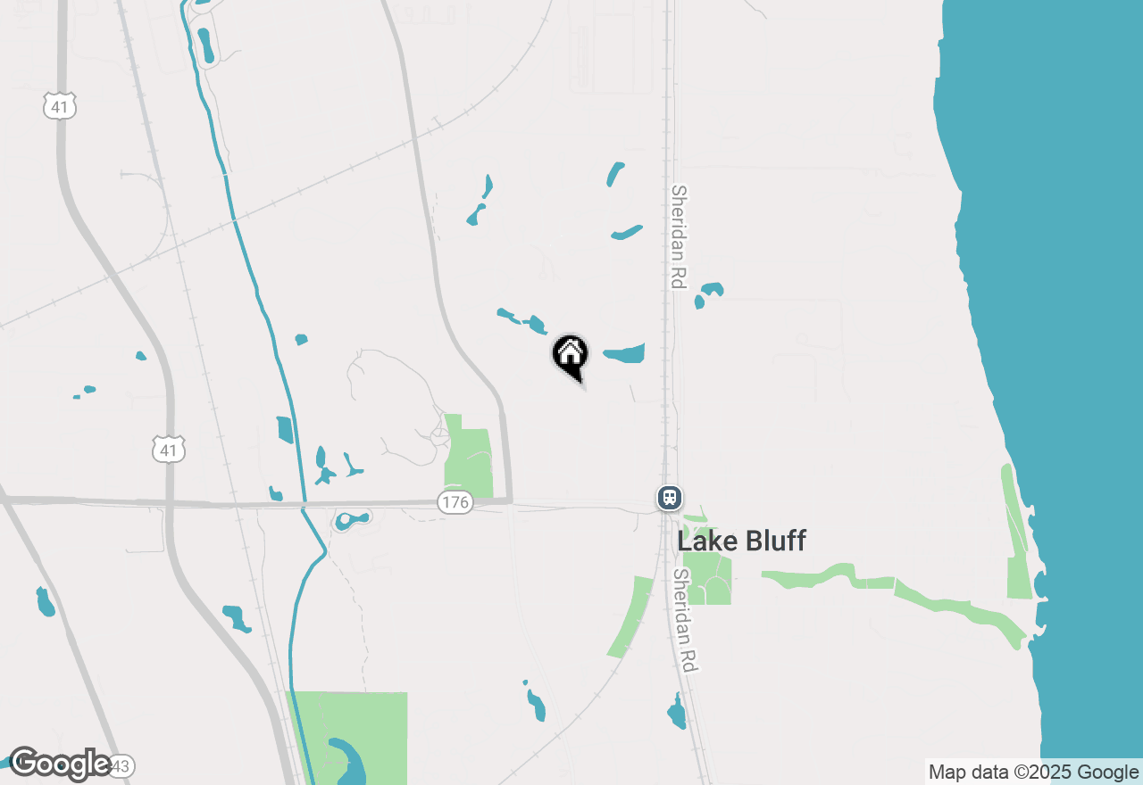 Map of 205 Bradford Court, Lake Bluff, IL 60044