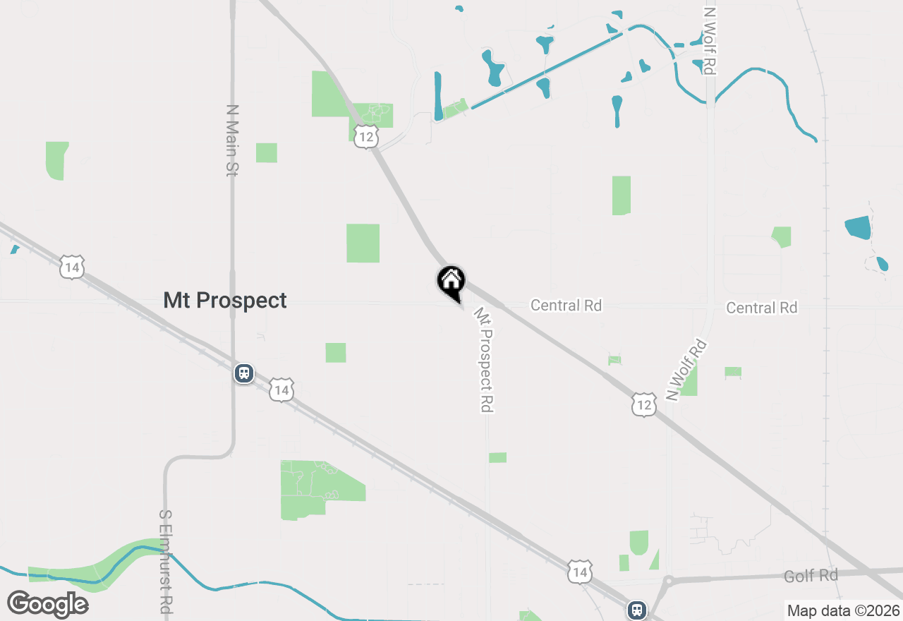 Map of 907 E Central Road, Mount Prospect, IL 60056