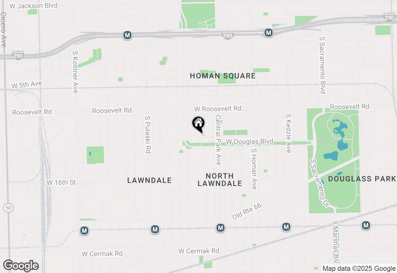 Map of 1332 S Lawndale Avenue, Chicago, IL 60623