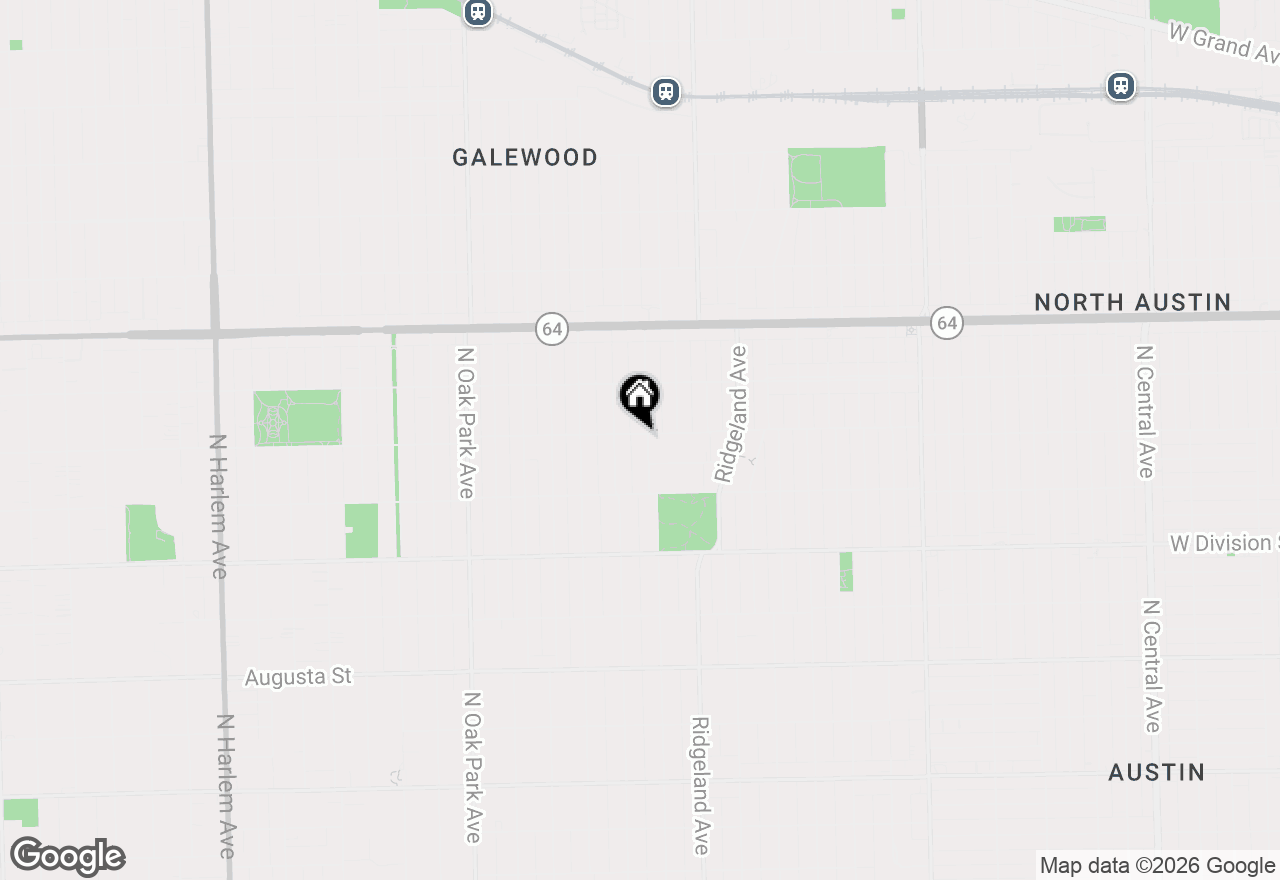 Map of 1049 N Elmwood Avenue, Oak Park, IL 60302