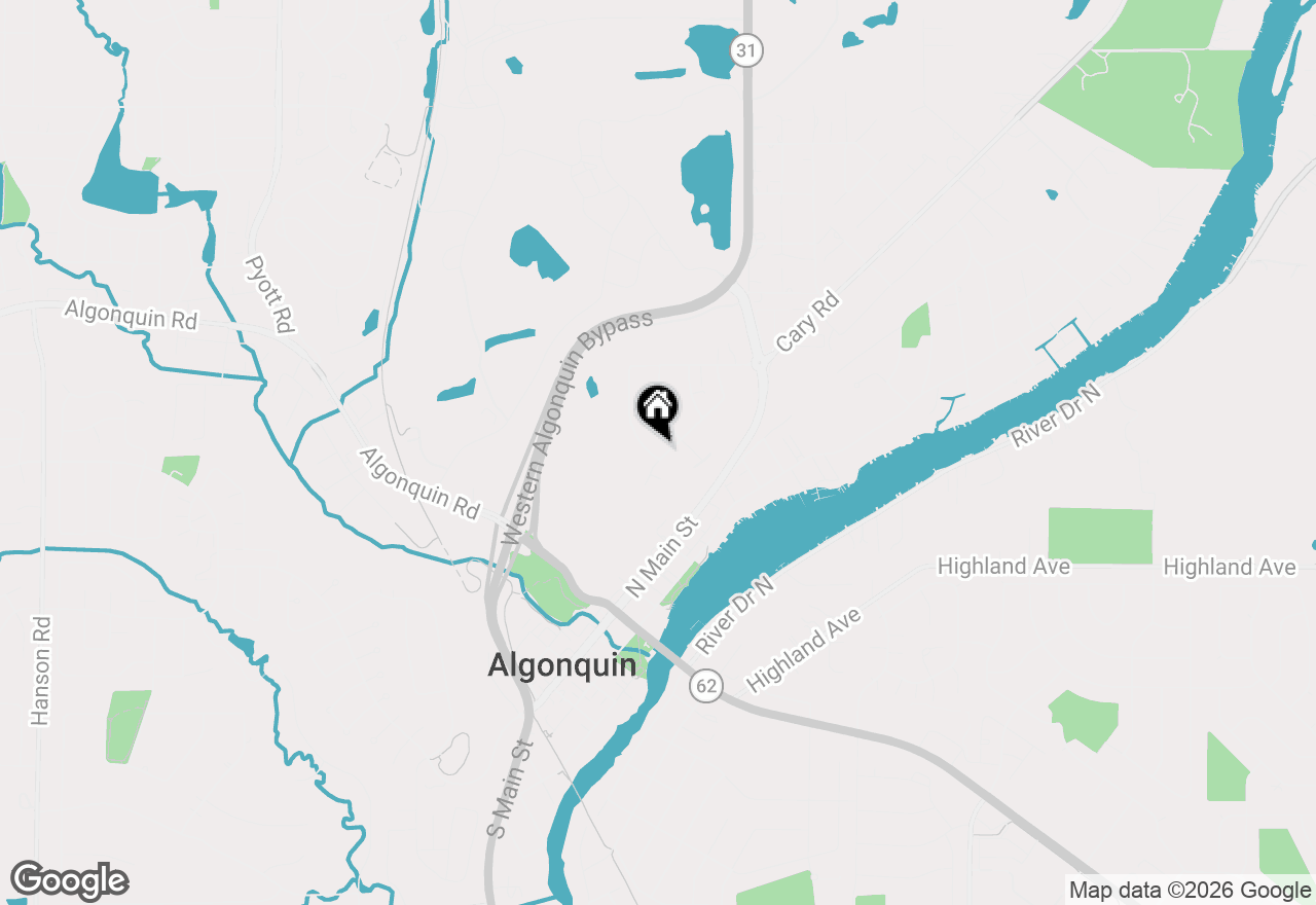 Map of 318 Hillcrest Drive, Algonquin, IL 60102