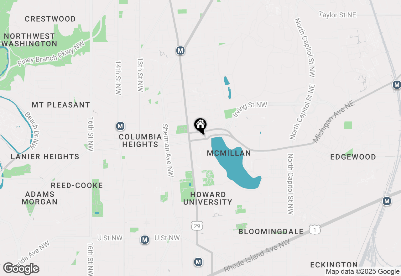 Map of 519 Harvard Street Nw, Washington, DC 20001