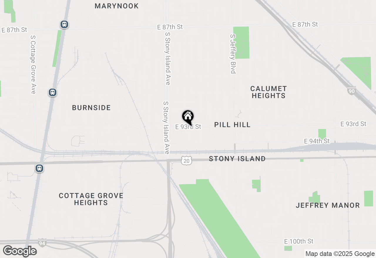 Map of 1707 E 93rd Street, Chicago, IL 60617