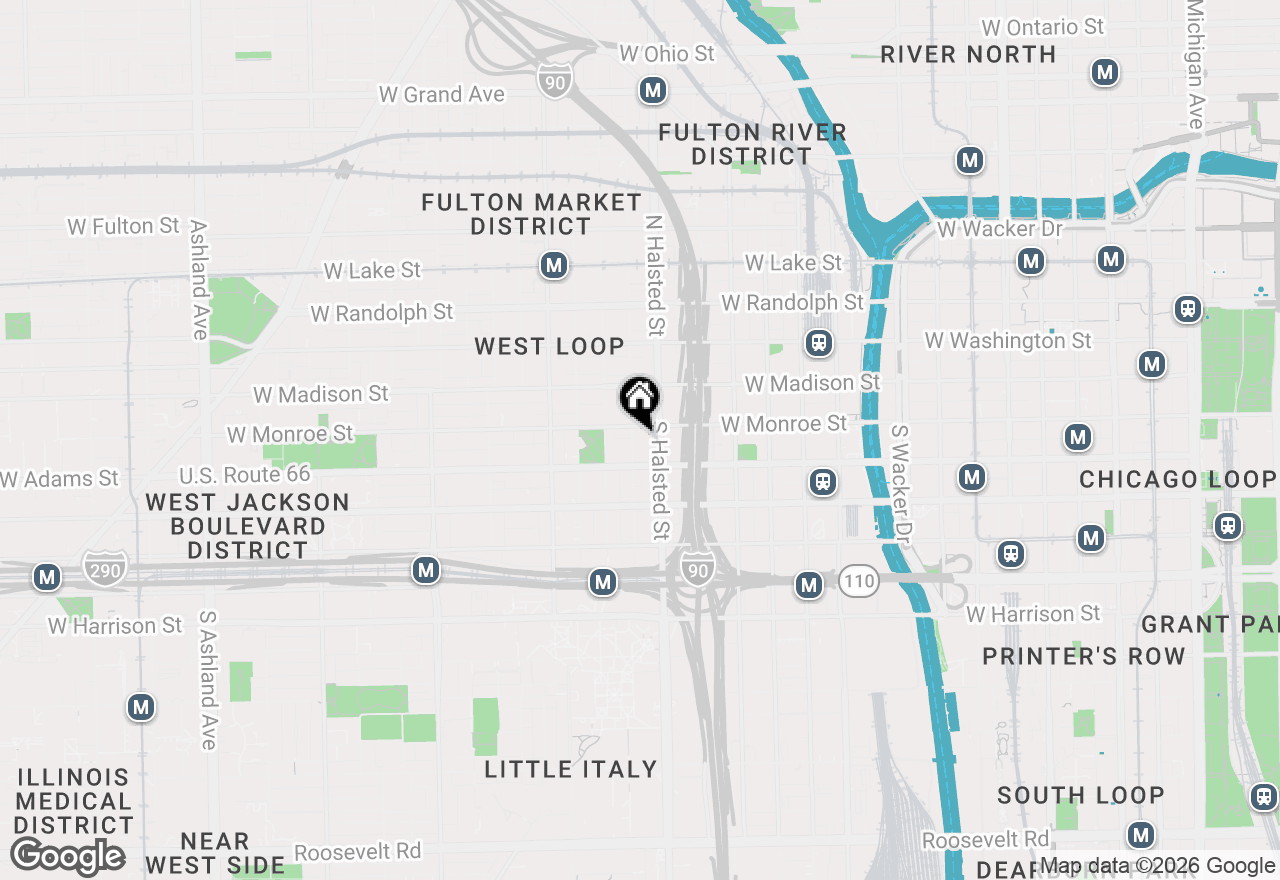 Map of 123 S Green Street #702B, Chicago, IL 60607