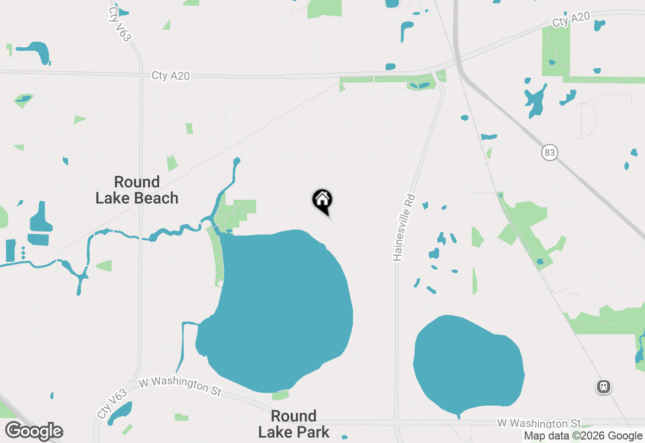 Map of 338 E Lakeview Avenue, Round Lake Beach, IL 60073