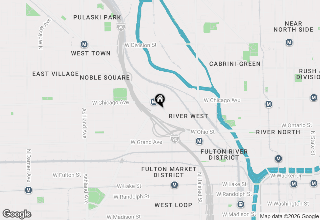 Map of 725 N Aberdeen Street #209, Chicago, IL 60607