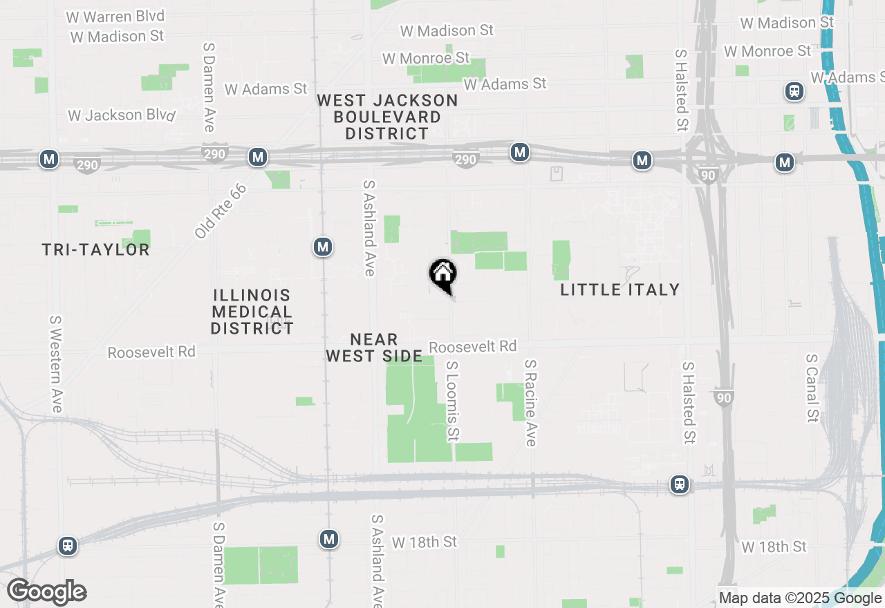 Map of 1012 S Loomis Street #F, Chicago, IL 60607