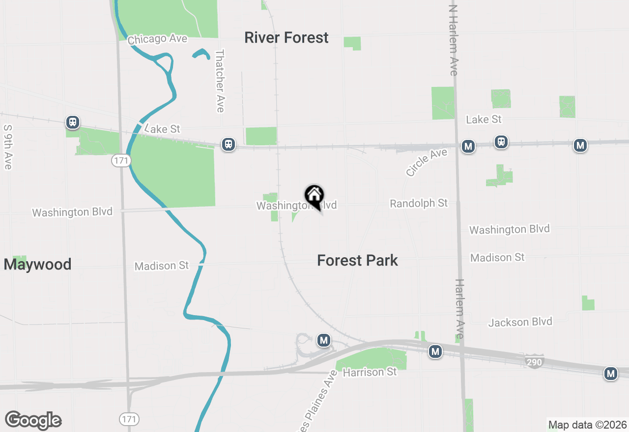 Map of 133 Franklin Avenue, River Forest, IL 60305