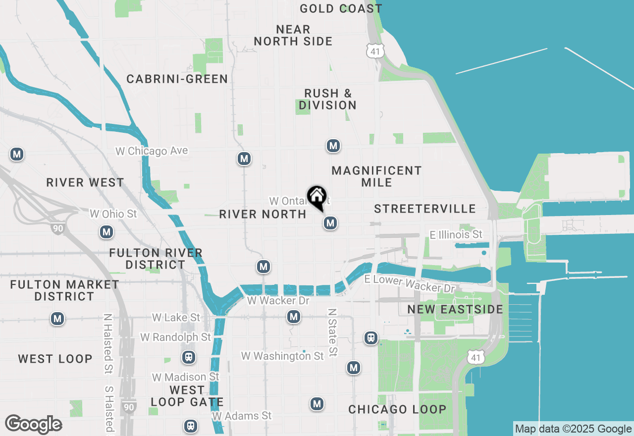 Map of 545 N Dearborn Street #3601, Chicago, IL 60654