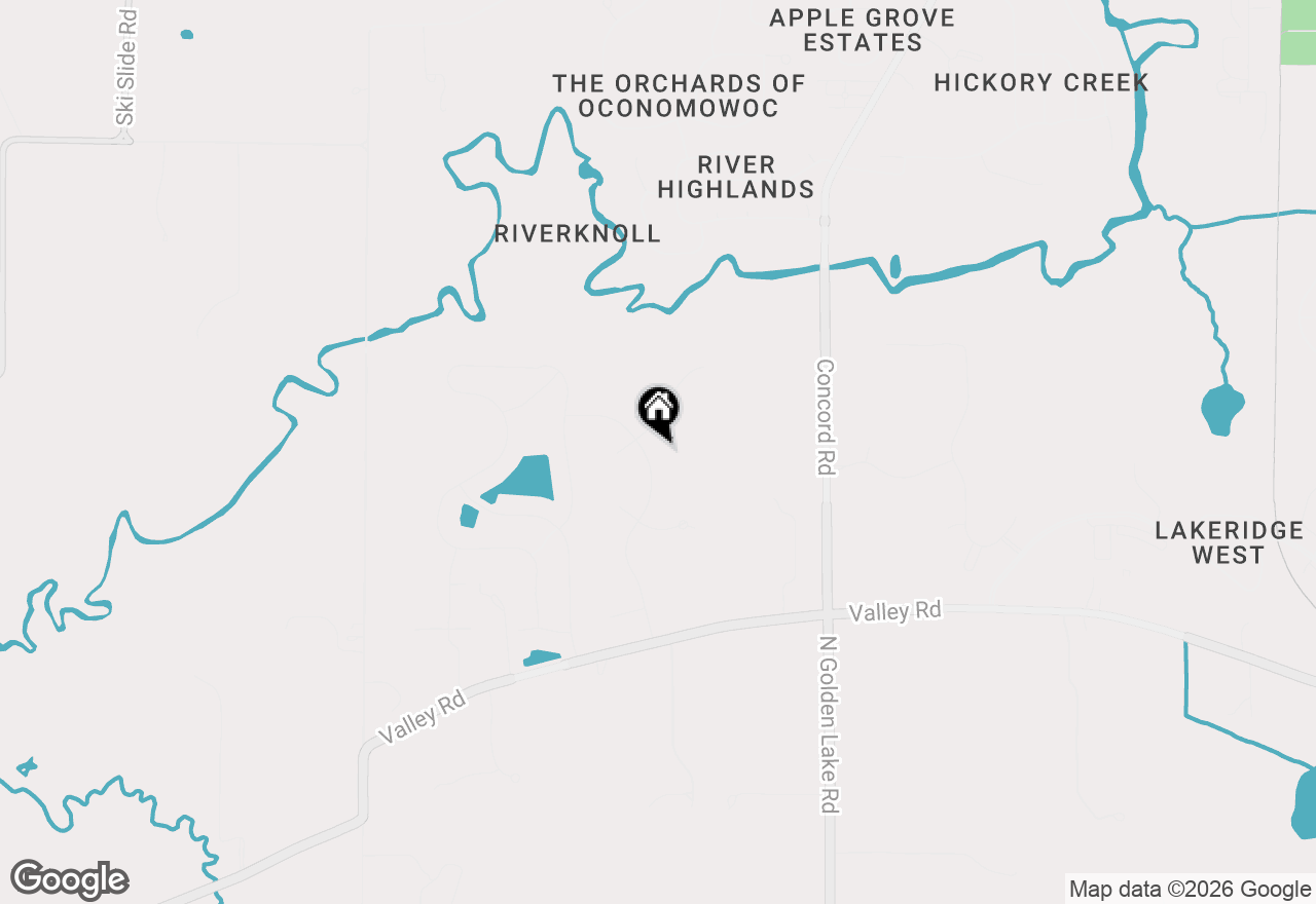 Map of 1333 N Riverline Dr, Oconomowoc, WI 53066