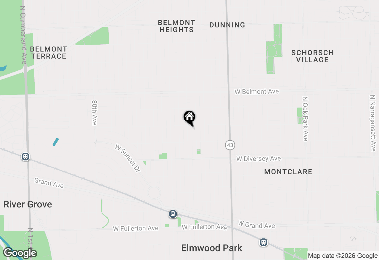 Map of 2937 N 74th Court, Elmwood Park, IL 60707