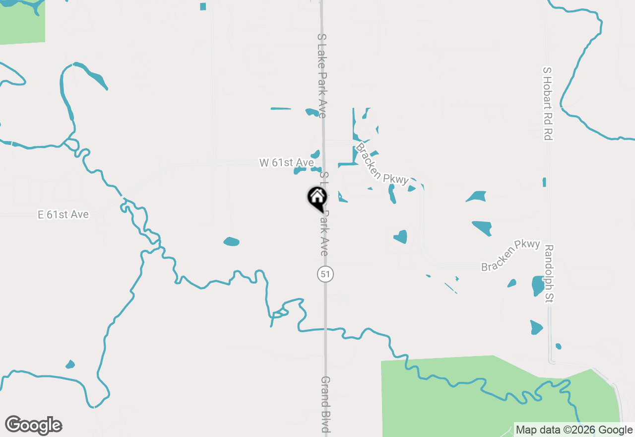 Map of 6106 Grand Boulevard, Hobart, IN 46342