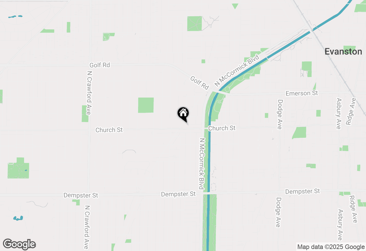 Map of 9207 E Prairie Road, Evanston, IL 60203