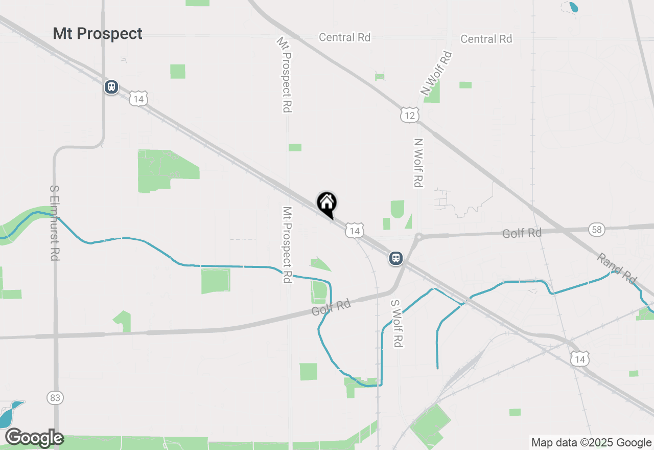 Map of 121 N Warrington Road, Des Plaines, IL 60016