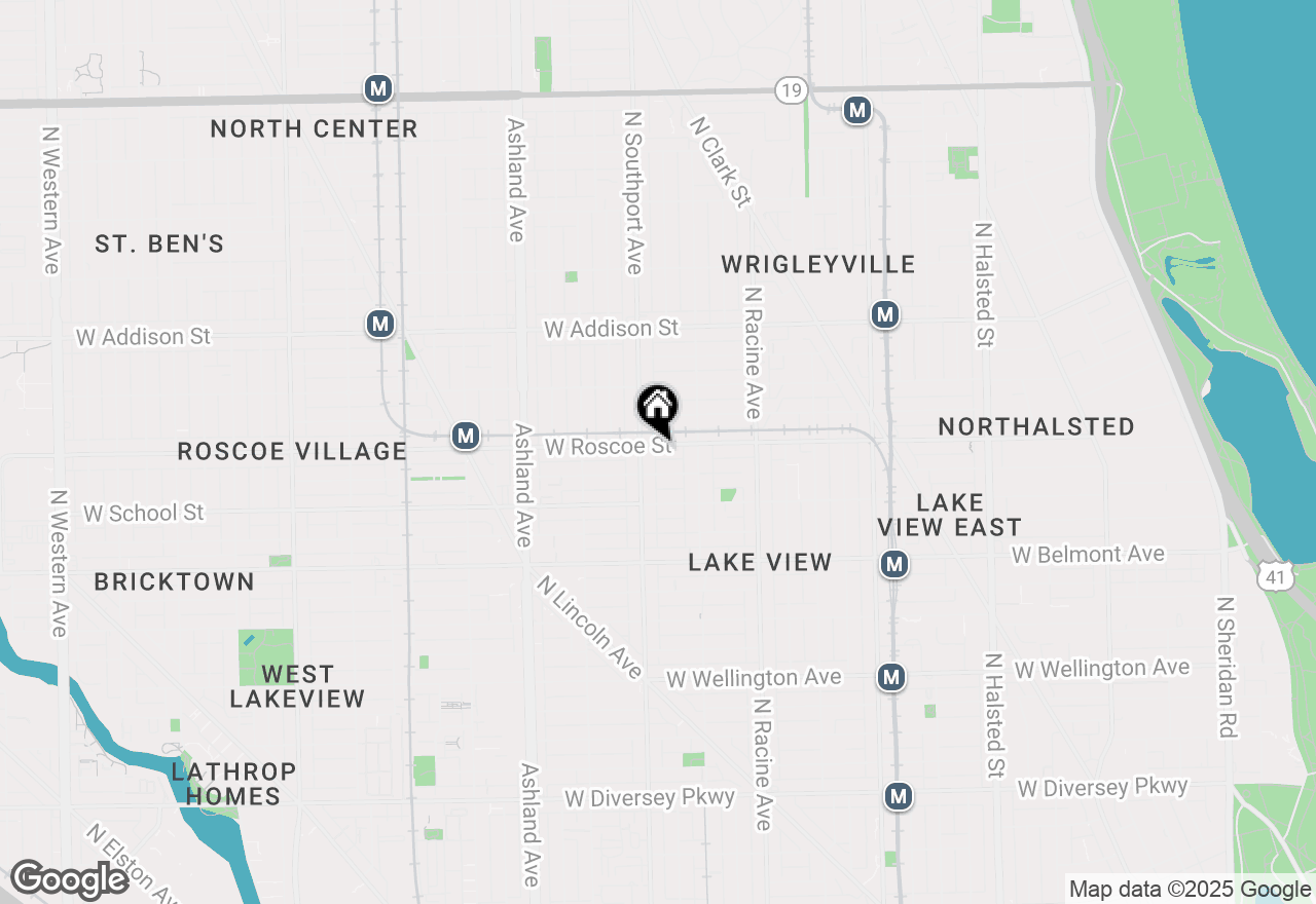 Map of 1343 W Roscoe Street #2, Chicago, IL 60657