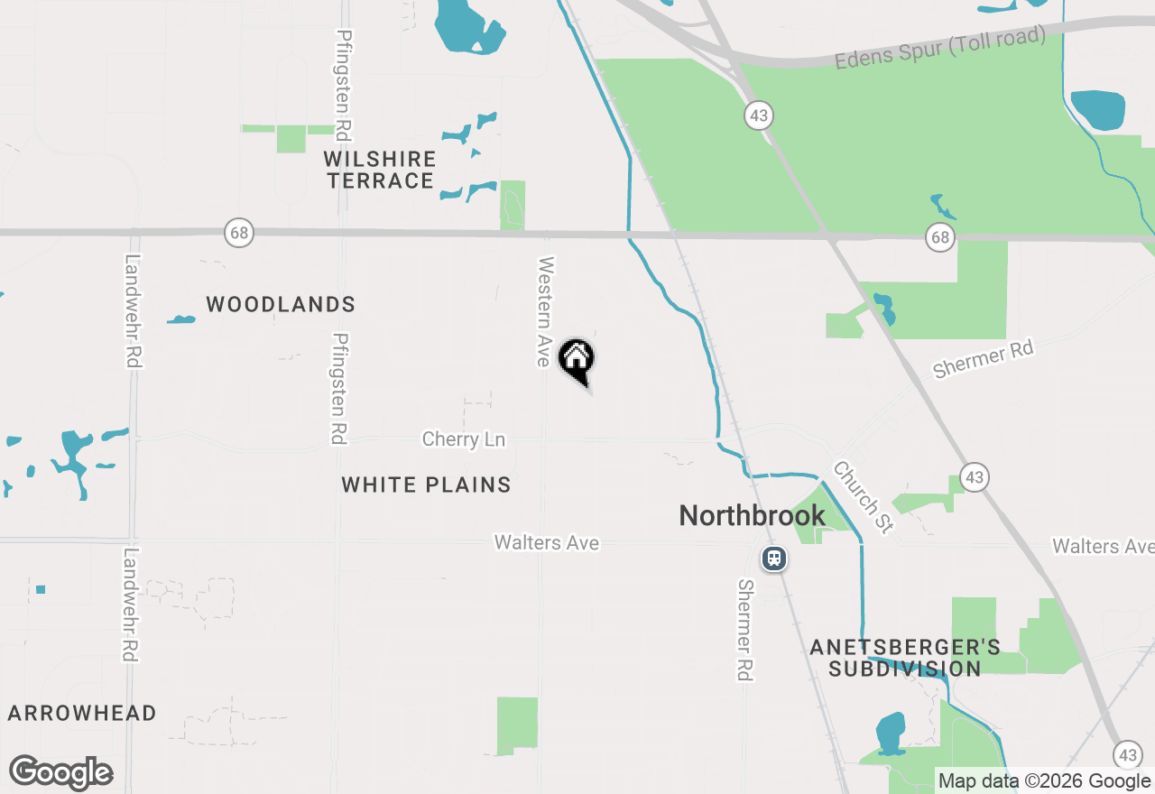 Map of 1105 Blackthorn Lane, Northbrook, IL 60062