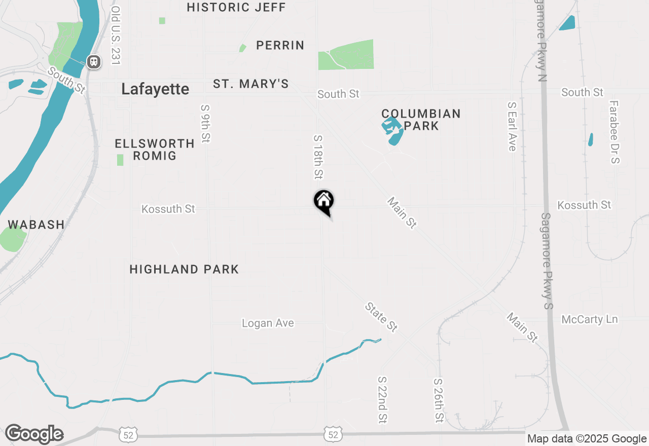 Map of 803 S 18th Street, Lafayette, IN 47905