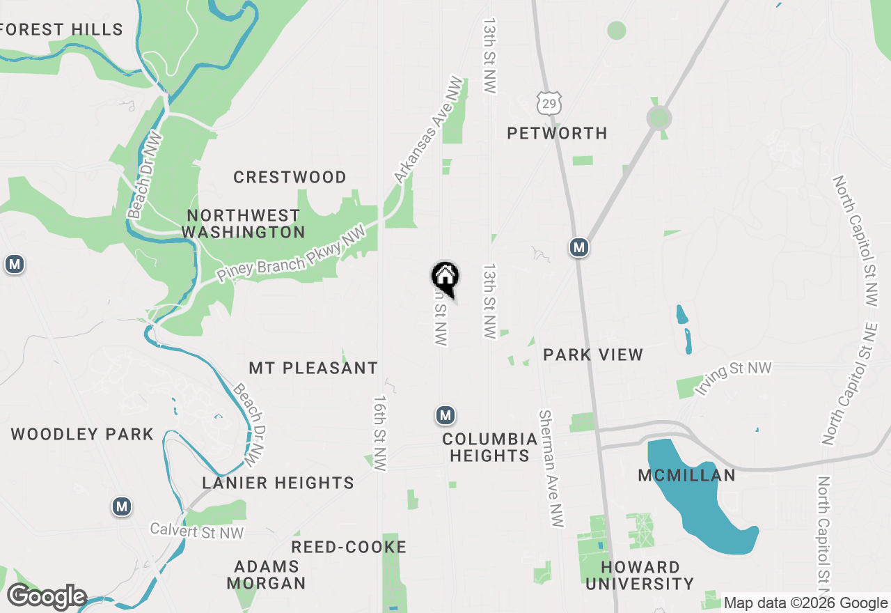 Map of 3465 14th Street Nw #A, Washington, DC 20010