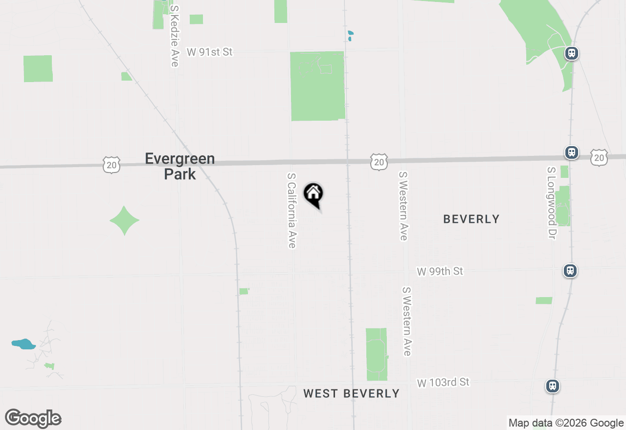 Map of 2714 W 97th Street, Evergreen Park, IL 60805