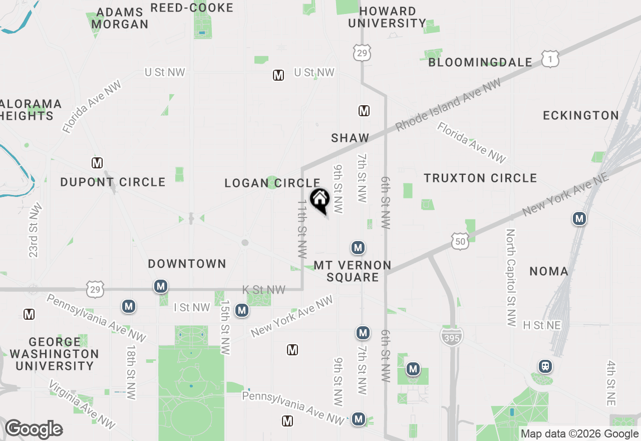 Map of 940 N Street Nw, Washington, DC 20001