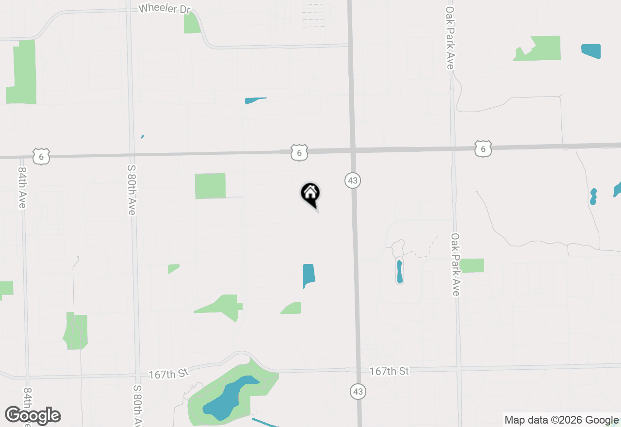 Map of 16101 Lake Villa Avenue, Tinley Park, IL 60477