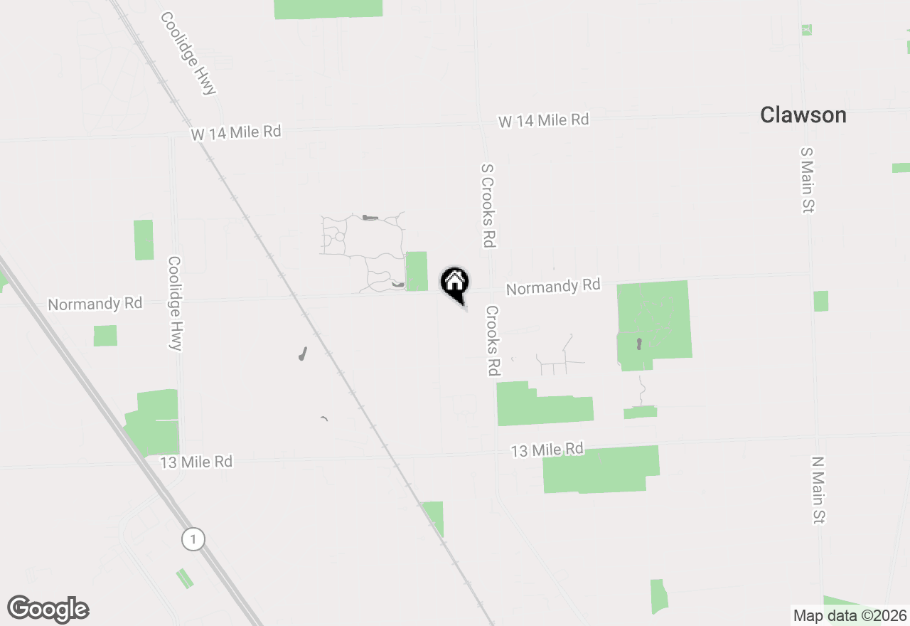 Map of 4101 Devon Road, Royal Oak, MI 48073