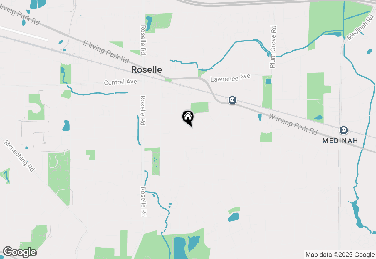 Map of 215 Rush Street, Roselle, IL 60172